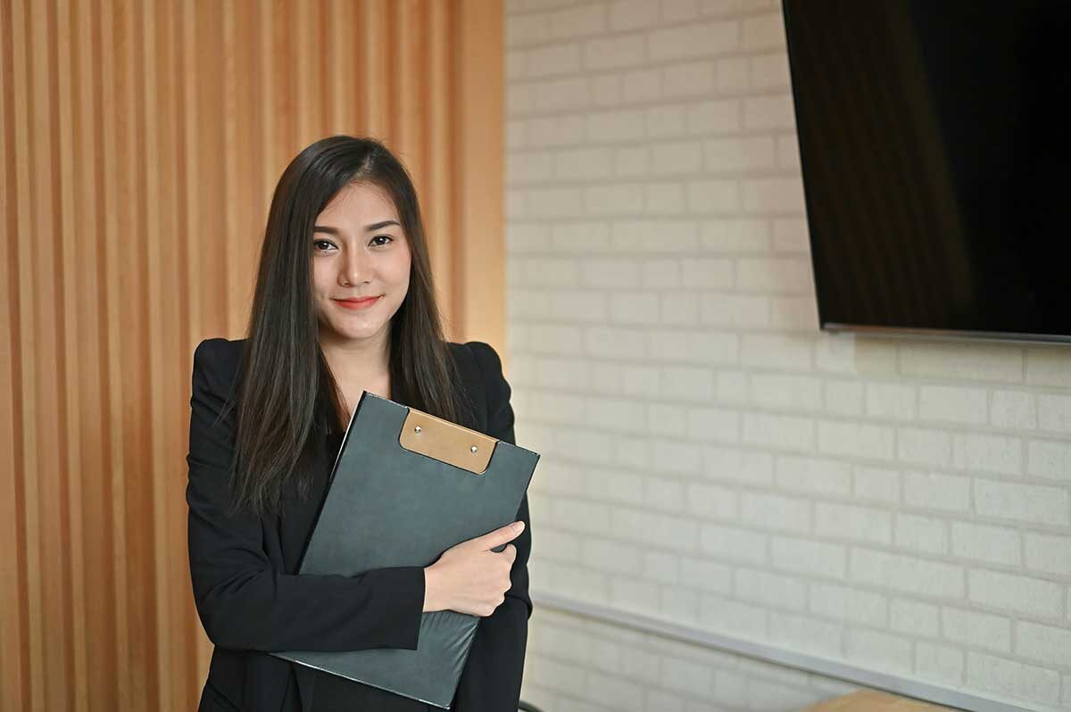Young Woman With Folder